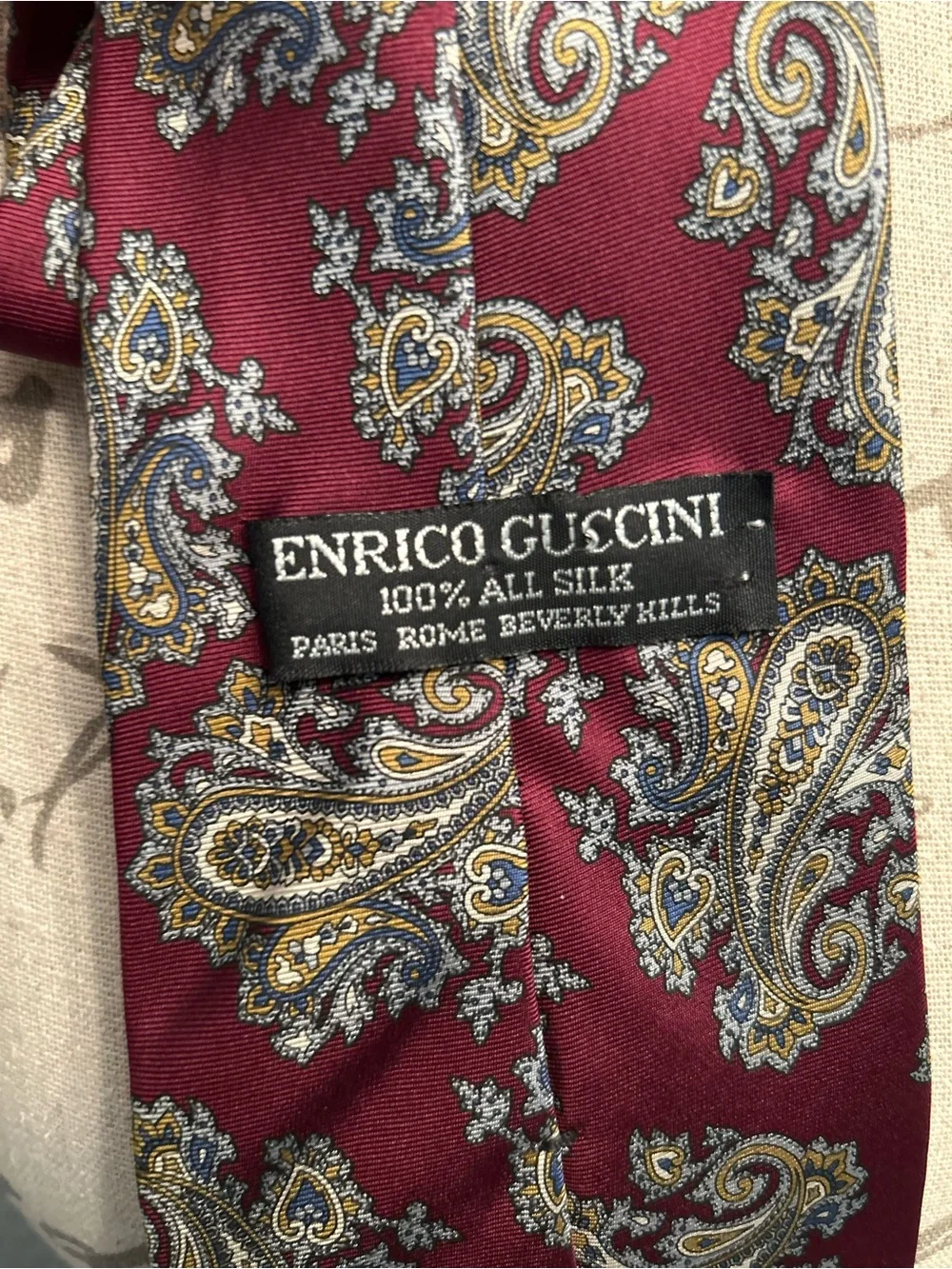 Enrico Buccini Paisley 100% Silk Necktie